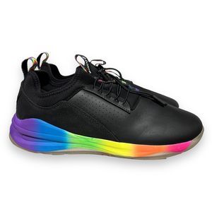 Clove Shoes Men’s 13 Black Rainbow Sneakers Healthcare Nursing Pride Colorful